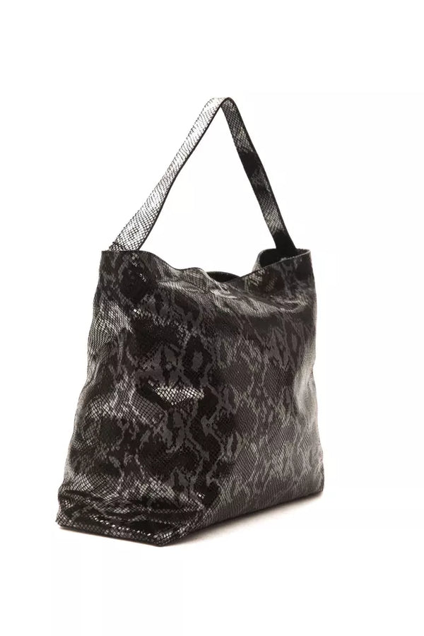 Chic Python Print Leder Umhängetasche