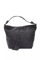 Gray Leather Women Shoulder Bag