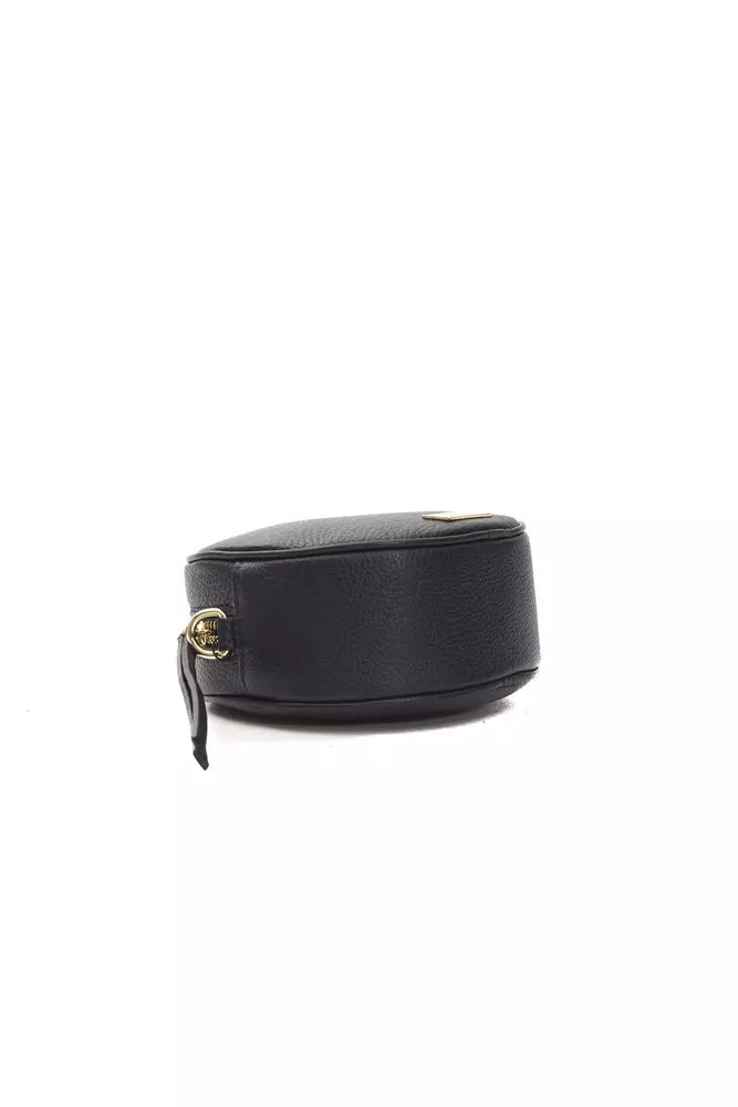 Elegante graue ovale Leder -Crossbody -Tasche