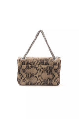 Elegante Python -Druck -Leder -Crossbody -Tasche