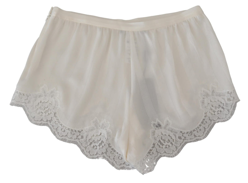 Shorts de lingerie en dentelle blanche élégante