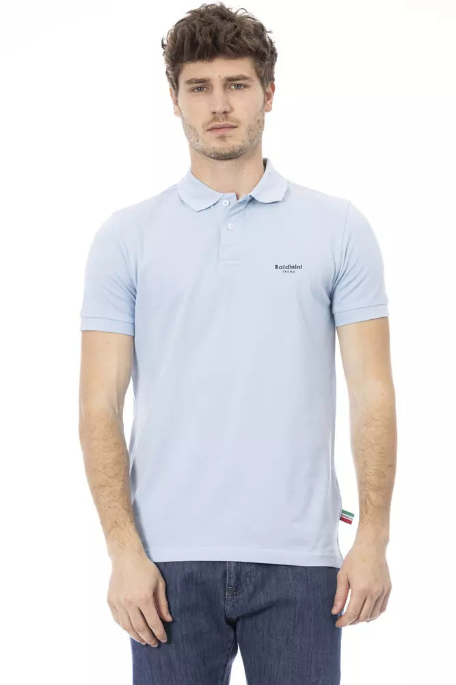 Polo en coton bleu clair élégant