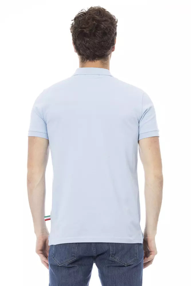 Polo en coton bleu clair élégant