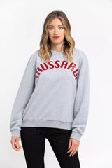 Übergroßes Baumwollblend-Sweatshirt mit Rundhalle