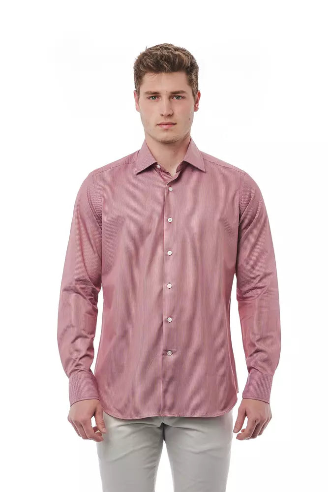 Red Cotton Men Shirt