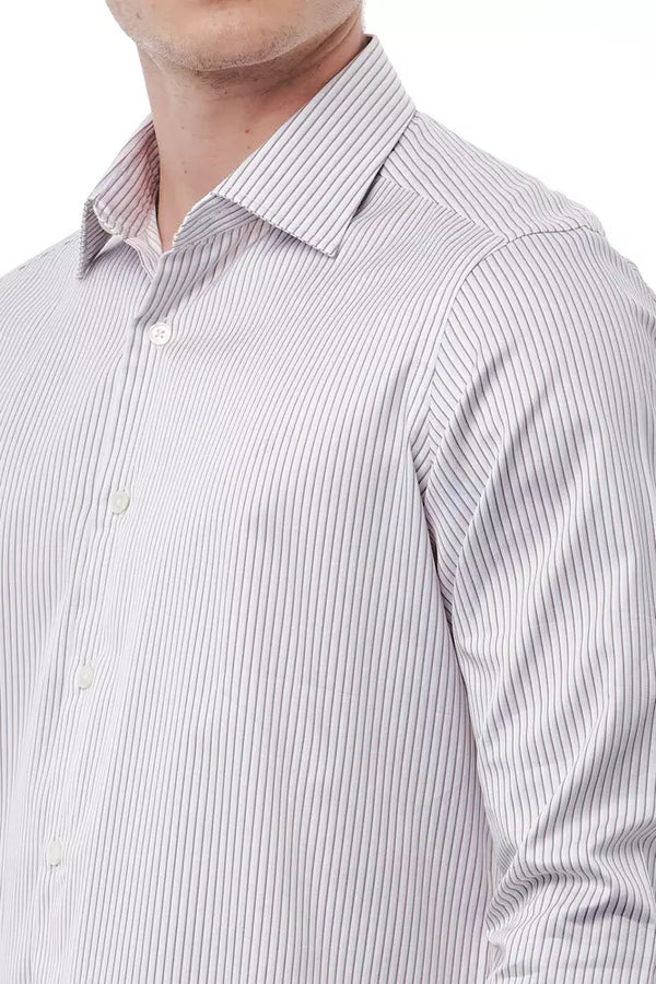 Camisa de cuello italiano blanco elegante