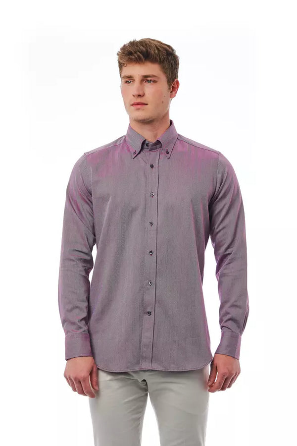 Elegantes Burgunder-Button-Down-Shirt