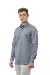 Sleek Italian Collar Cotton Shirt