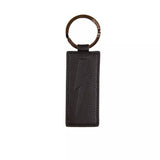 Sleek Black Leather Keychain for Men