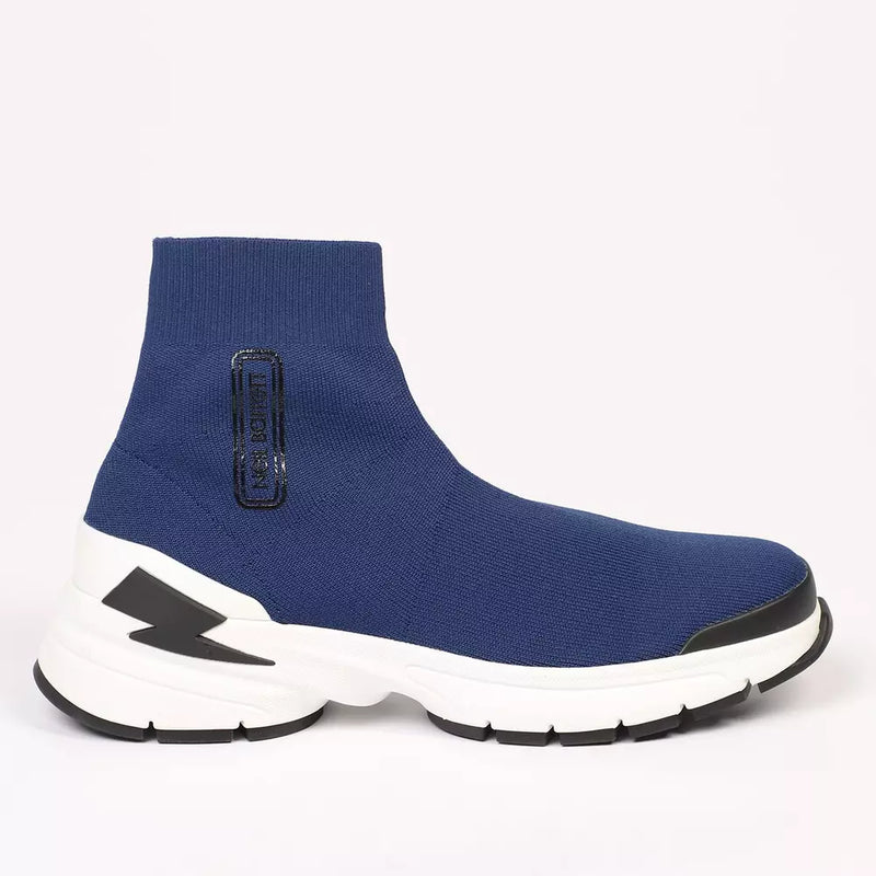 Sneaker calze a bullone elettrico in blu