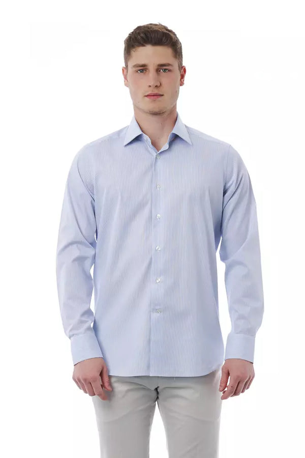 Light Blue Cotton Men Shirt