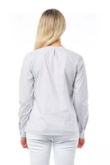 Blusa de cuello redondo de lunares elegantes