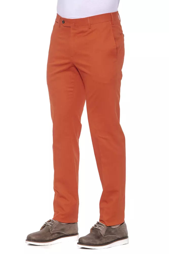 Red Cotton Men's Trouser