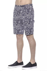 Chic gemusterte Bermuda -Shorts