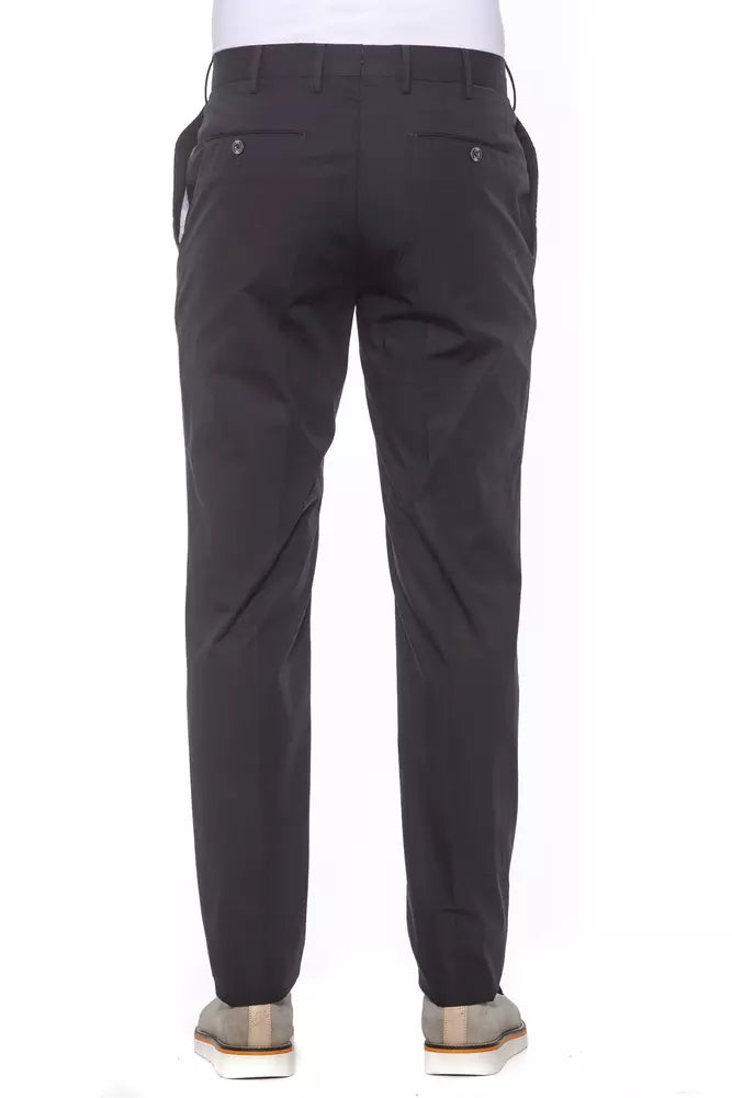 Pantaloni di cotone nero elegante