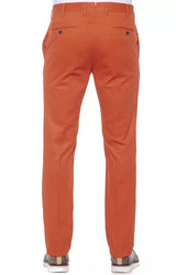 Elegantes pantalones de mezcla de algodón rojo para hombres