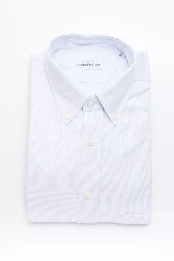 Chemise en coton bleu clair élégant