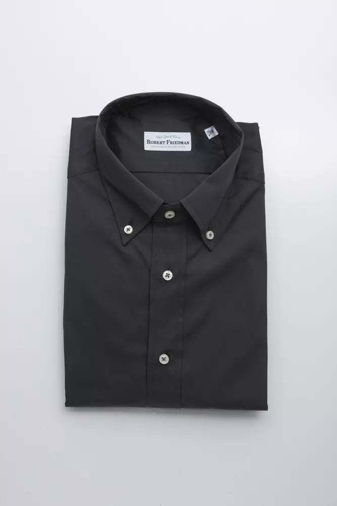 Shirt boutonné gris élégant pour les hommes