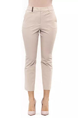 Pantalon élégant beige stret stret