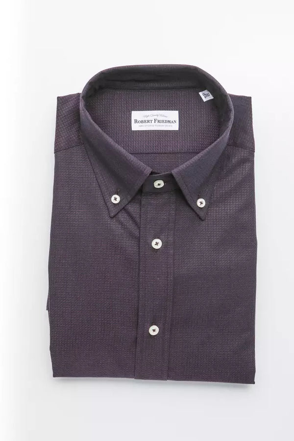 Elegante camicia abbottonata di cotone nero