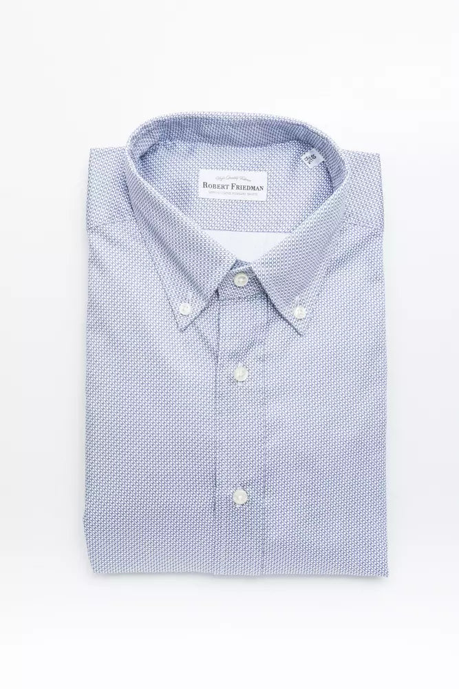 Chemise en coton bleu clair élégant