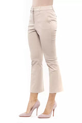 Pantalon élégant beige stret stret