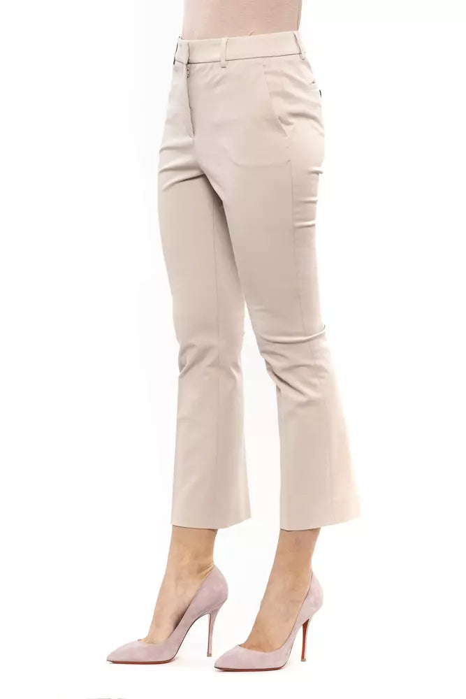 Pantalon élégant beige stret stret