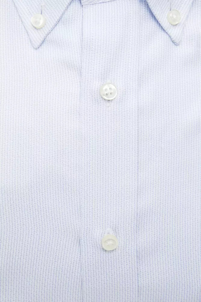 Elegante camicia di cotone azzurro