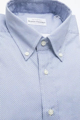 Elegante camicia di cotone azzurro