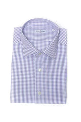 Elegante camicia sottile di cotone bordeaux