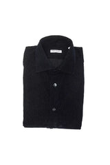 Camicia di cotone da colletto elegante medio sottile