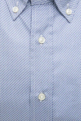 Elegante camicia di cotone azzurro