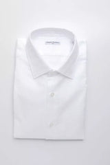 Shirt en coton élégant blanc slim-fit