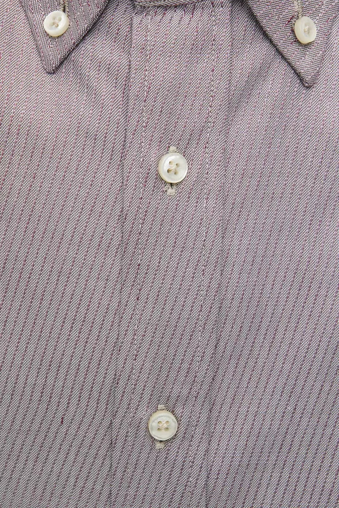 Beige Cotton Men Shirt