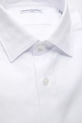 Shirt en coton élégant blanc slim-fit