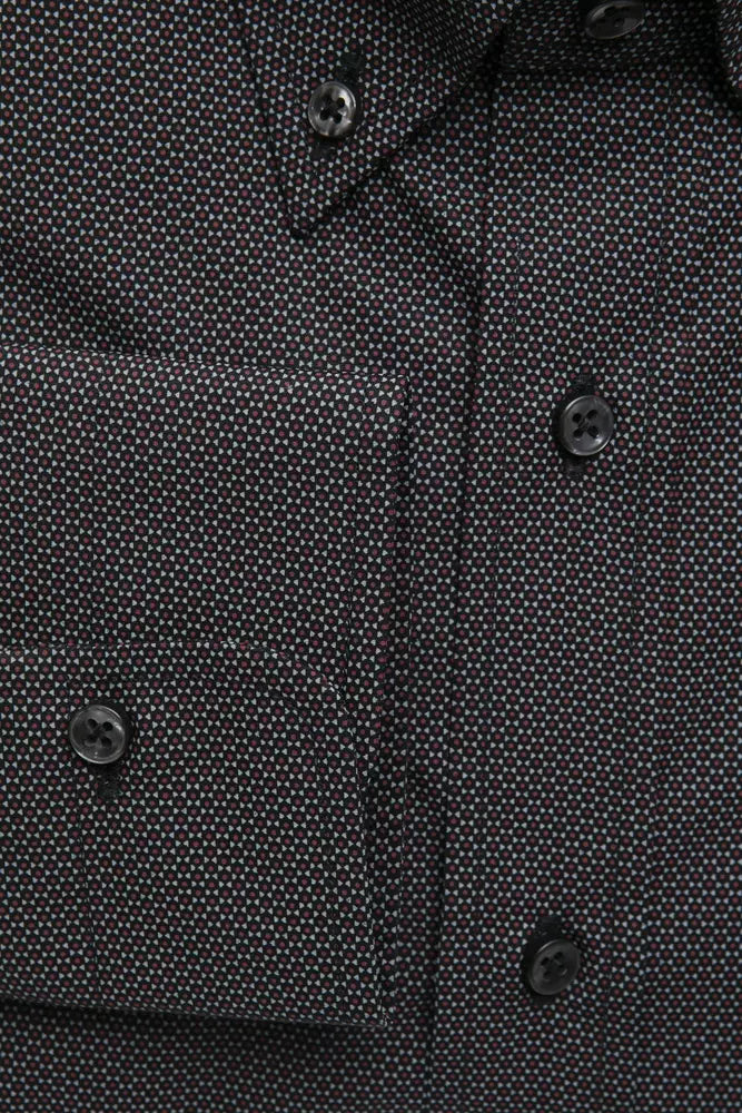 Elegantes Baumwoll-Button-Hemd in Schwarz