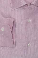 Chic Pink Cotton Slim Kragenhemd