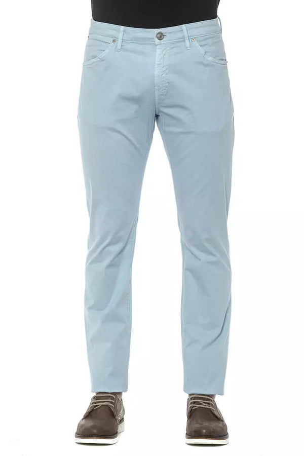 Pantalon de mélange en coton slim élégant