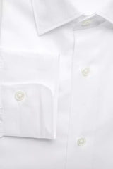 Elegante camicia da colletto in cotone bianco