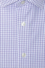 Elegante camisa delgada de algodón burdeos