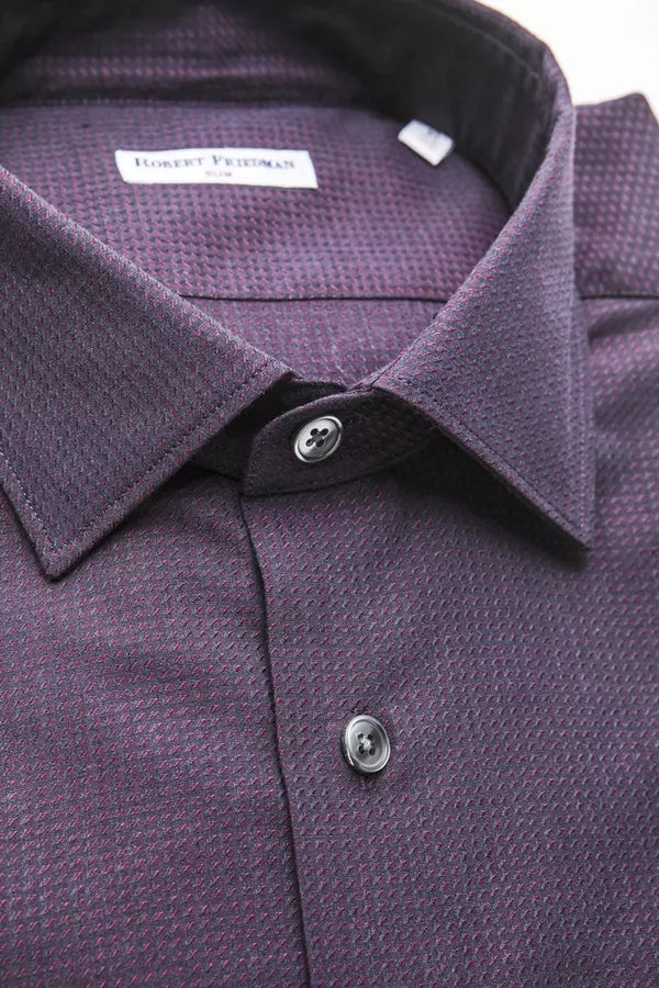 Bourgogne Slim Collar Shirt - Élégance moyenne