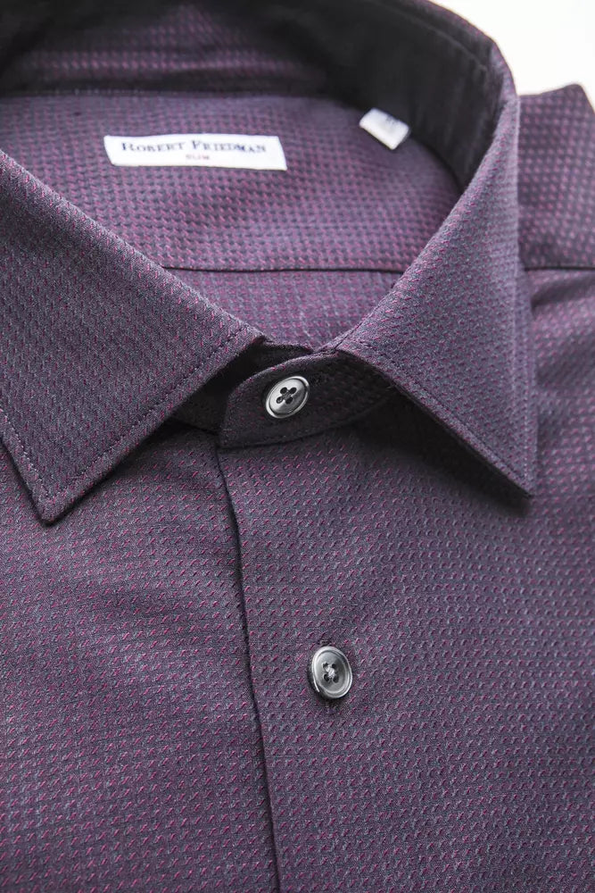 Burgundy Cotton Men Shirt