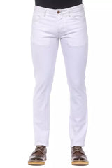 White Cotton Men Trouser