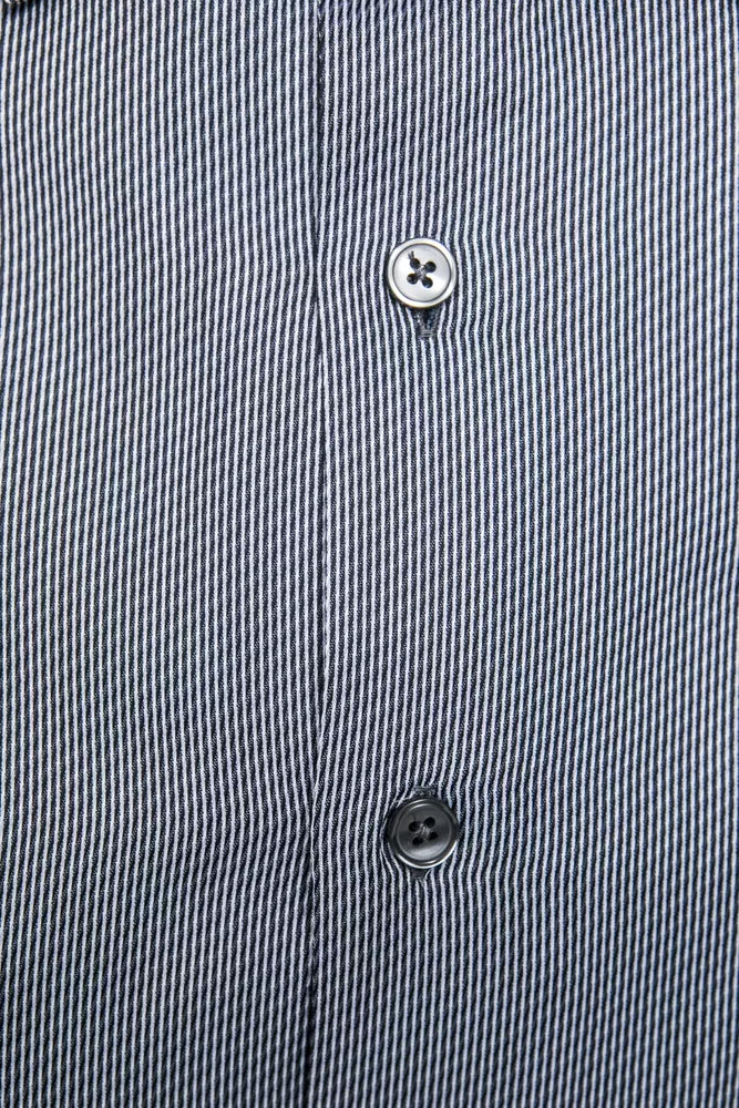 Camicia di cotone da colletto elegante medio sottile