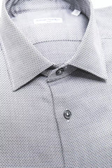 Camicia da uomo al colletto medio sottile beige