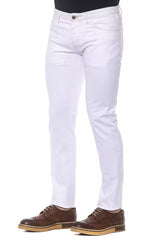 Elegantes pantalones blancos súper delgados para hombres