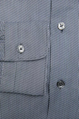 Camicia di cotone da colletto elegante medio sottile