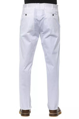 Pantalones de mezcla de algodón blanco elegantes para hombres