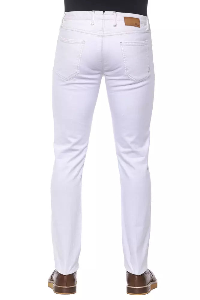 Elegantes pantalones blancos súper delgados para hombres