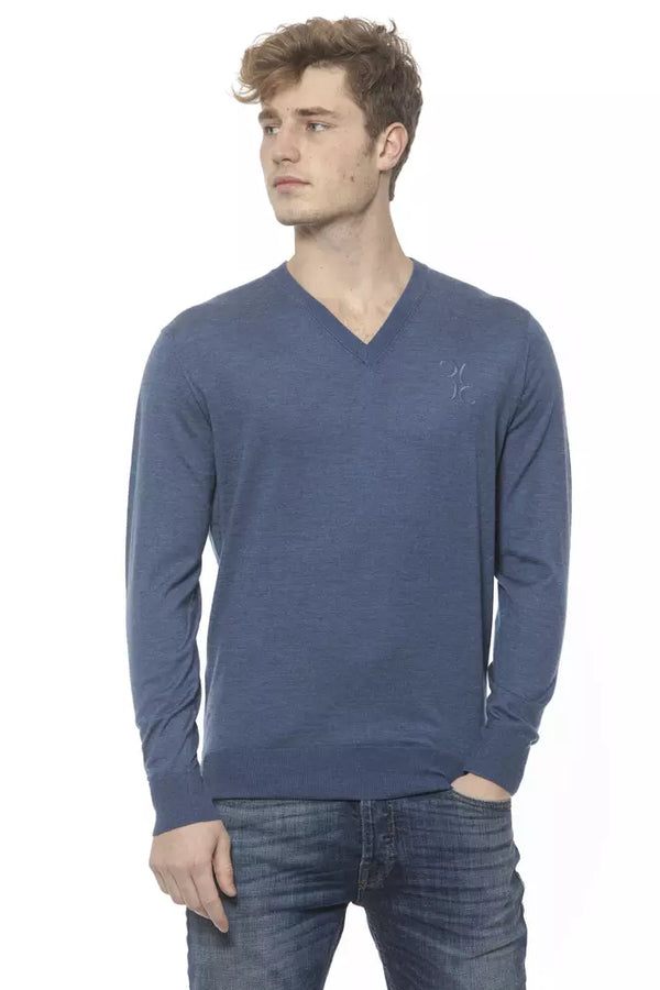 Elegante maglione maschile in cashmere a V.